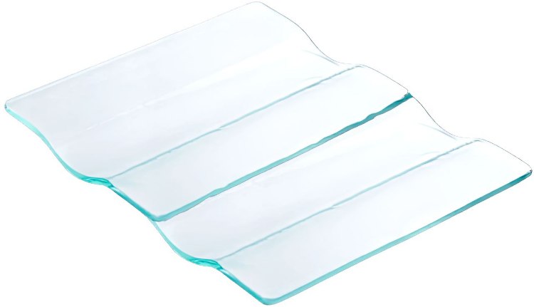Picture of 2-Bottle Clear Glass Cradle Floating Shelf
