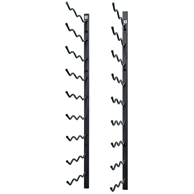 Picture of 27-Bottle Matte Black Metal Wall Mounted Wine Rack